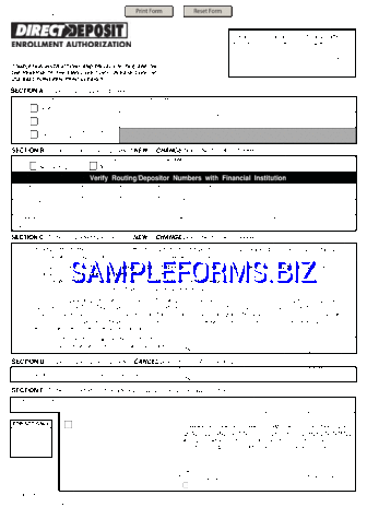 California Direct Deposit Form 2 pdf free